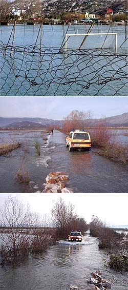 Schwere Überschwemmungen in Shkodra