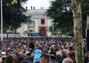 Demonstration in Tirana, März 2019: