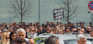 Demonstration in Tirana, März 2019