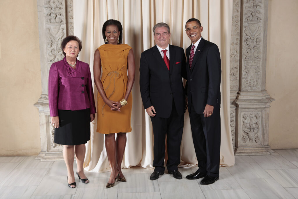 Sali Berisha und Liri Berisha bei Barak Obama und Michelle Obama