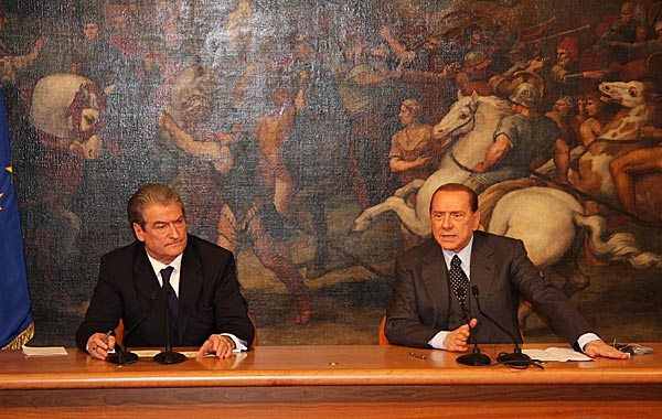 Sali Berisha und Silvio Berlusconi – 12. Februar 2010 in Rom