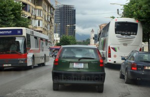 Gefälschtes Schweizer Autokennzeichen in Tirana