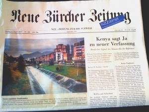 Neue Zürcher Zeitung vom 6. August 2010