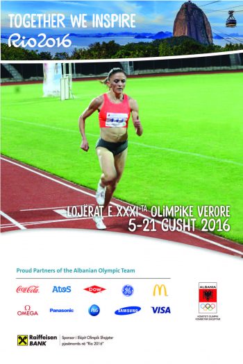 Poster des Nationalen Olympischen Komitees von Albanien